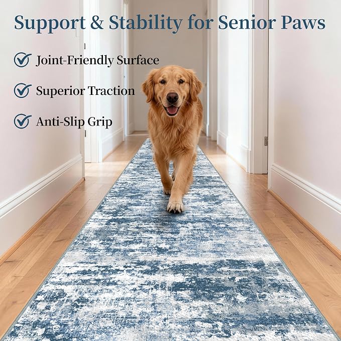Washable Carpet Runners for Hallway 12ft-Non Slip Floor Runners for Dogs - Image 2