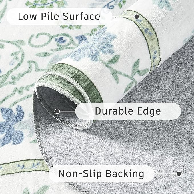 DCX Green and Blue 5x7 Rug, Kid & Pet Friendly - Image 8