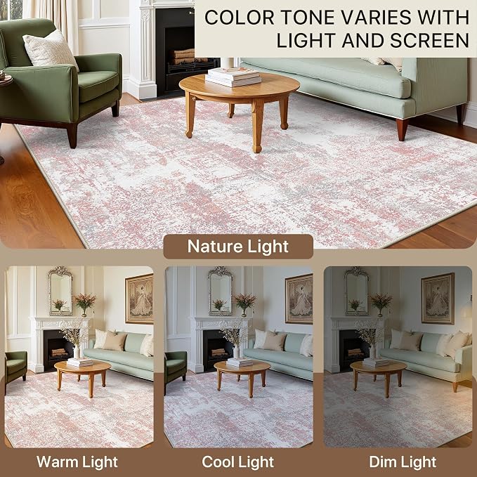 BEIMO Area Rugs 9x12 for Living Room Bedroom, Modern Abstract Machine Washable - Image 6