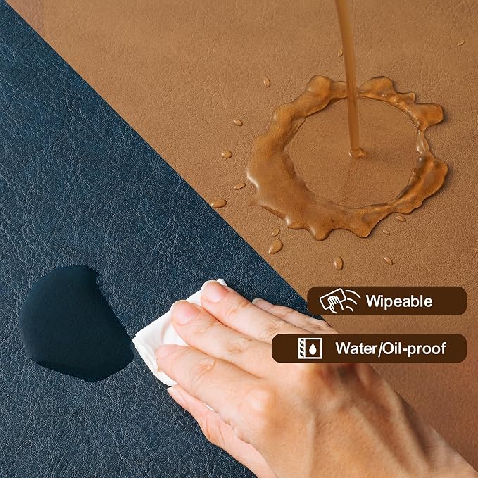 Placemats Set of 12, DOLOPL Reversible Dual-Color Faux Leather Place Mats - Image 7
