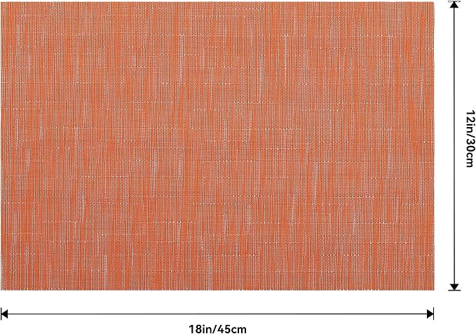 Leetaltree Orange Placemats Set of 6 - Image 8