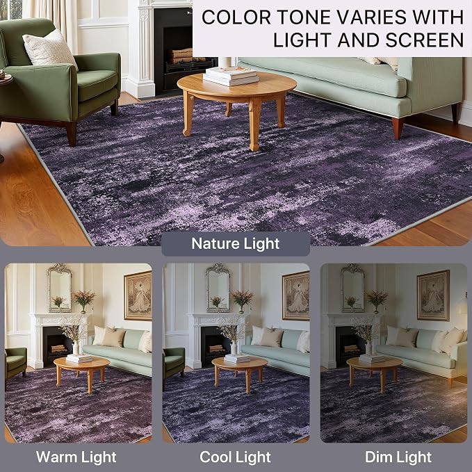 BEIMO Area Rugs 6x9 for Living Room Bedroom, Modern Abstract Machine Washable - Image 9