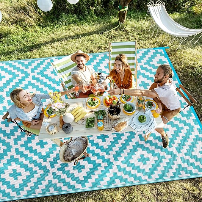 Outdoor Patio Plastic Straw Rug - Image 2