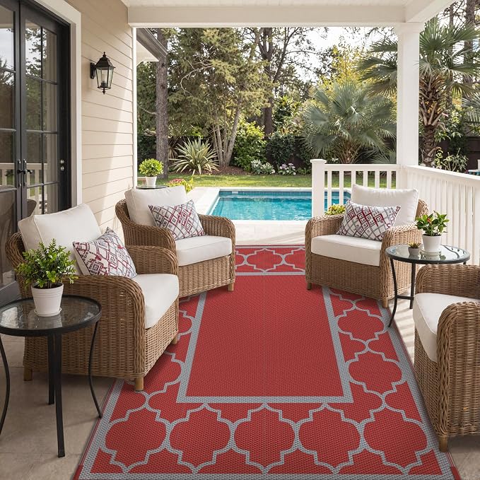 GENIMO 6' x 9' Outdoor Rug Waterproof - Image 6