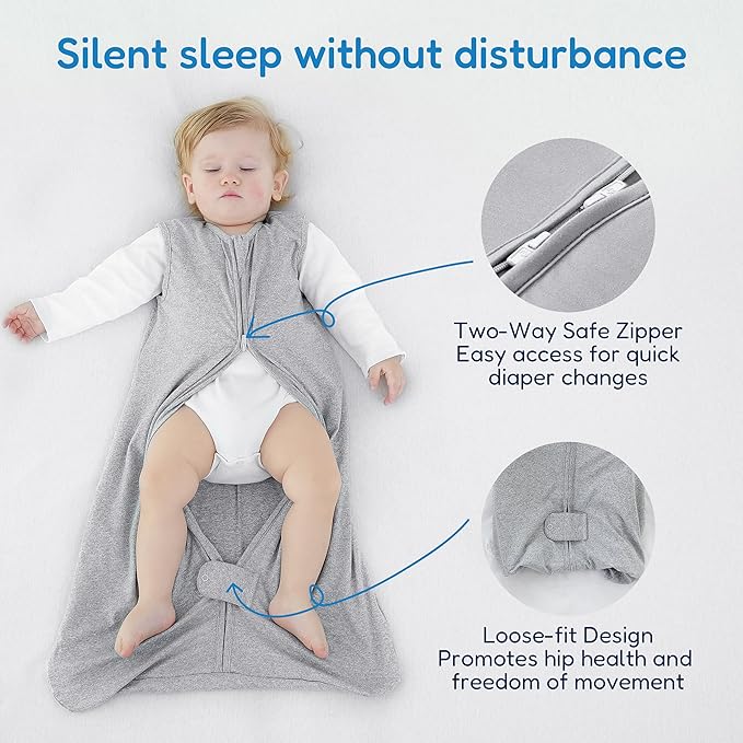 TotAha Sleep Sack 12-15-18-24 Months 3-Pack,Stretchy,Buttery Soft Sleeping Bag,Light Baby Wearable Blanket with 2-Way Safe Zippers for Boys and Girls, 0.5 TOG