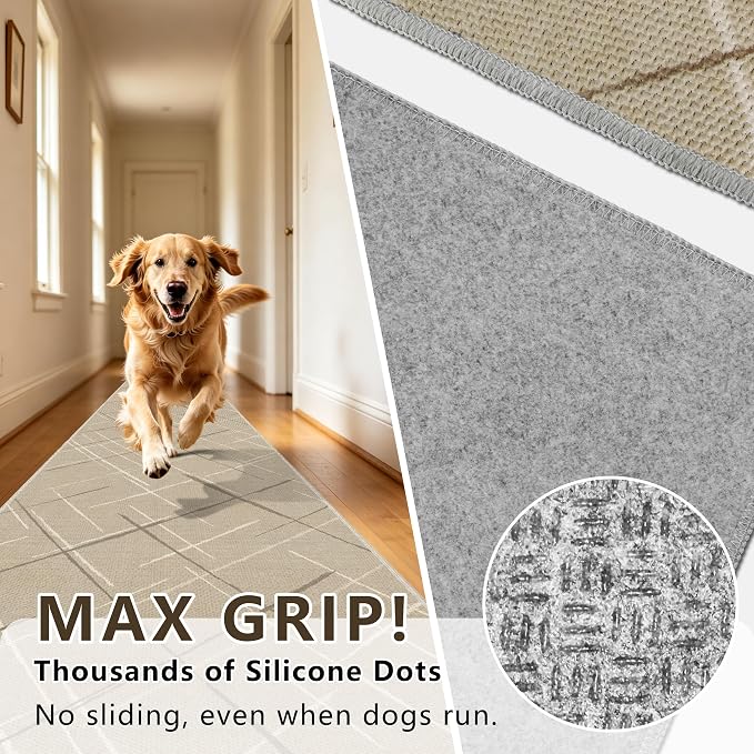 3x5 Area Rug Washable Entryway Rug Non Slip Modern Tear and Stain Resistance No - Image 5