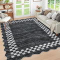 Small Bedroom Area Rug 3x5 Checkered Area Rug by GarveeHome