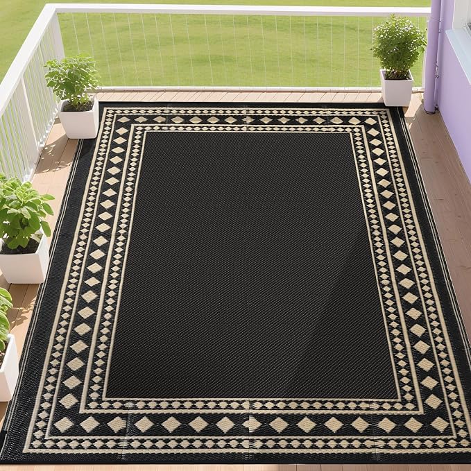 RURALITY Outdoor Rug 9x12 Waterproof by RURALITY