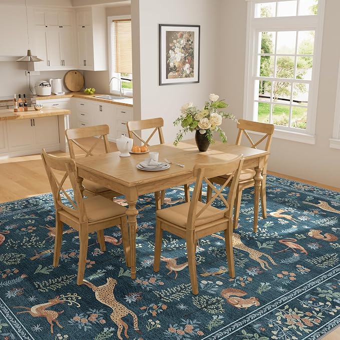 DUKINO 6x9 Rug, Washable Animal Living Room Rug - Image 6