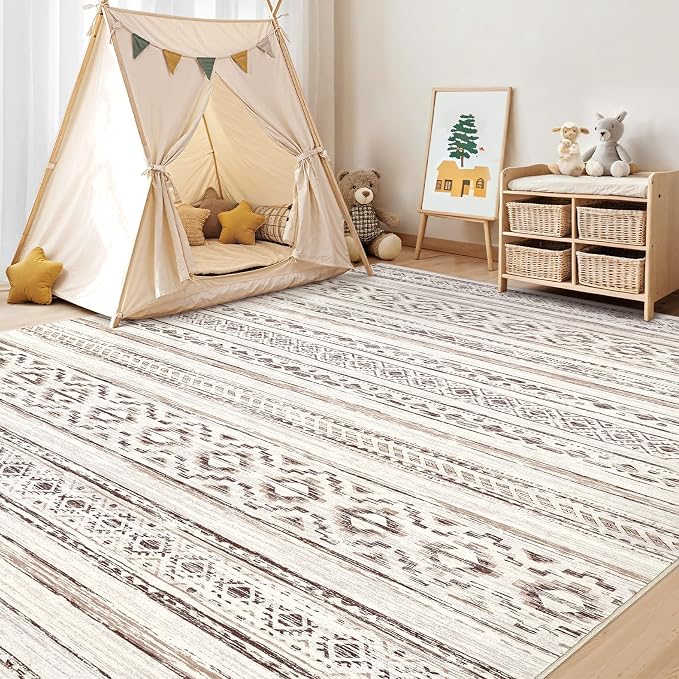cotiled 9x12 Area Rugs Living Room Rug: Washable Boho Rugs - Image 7