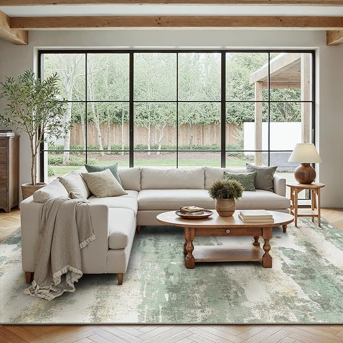 BEIMO Area Rugs 6x9 for Living Room Bedroom, Modern Abstract Machine Washable - Image 2