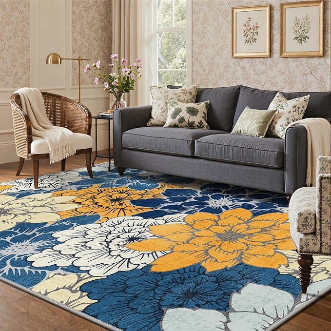 GENIMO Indoor Outdoor Area Rug 6'x9', Machine Washable Rugs - Image 9