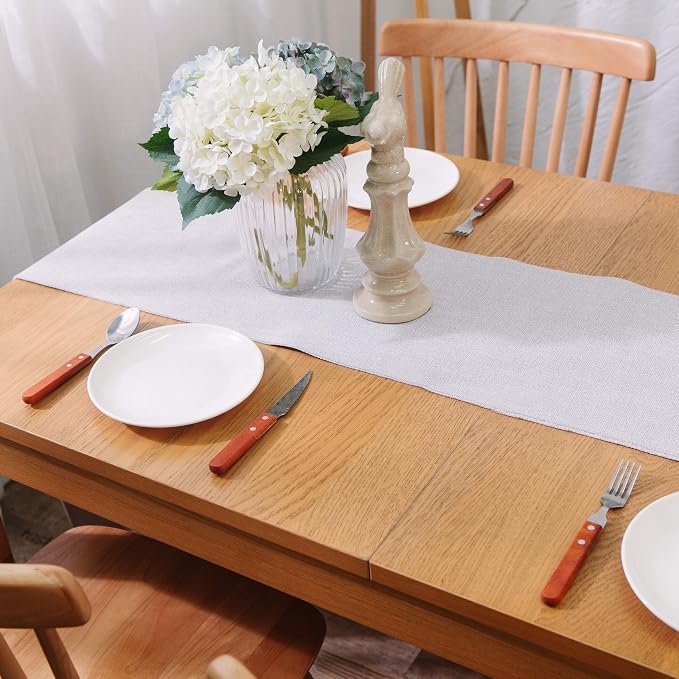 2 Piece Fabric in 1, Soft Caddice Faux Linen 2 Side Table Runner, eco-Friendly - Image 3