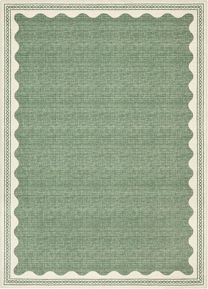GarveeHome Scalloped 4x6 Rug Non-Slip Washable Low-Pile Carpet - Image 5