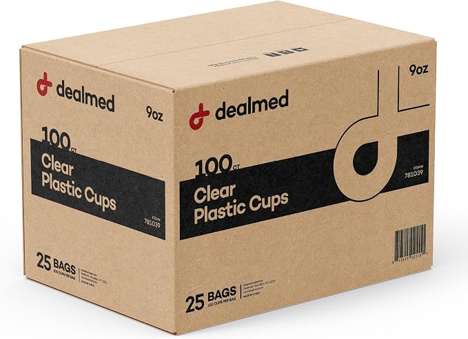 Dealmed 9 oz. Disposable Plastic Cups – 100% Recyclable Cups by Dealmed