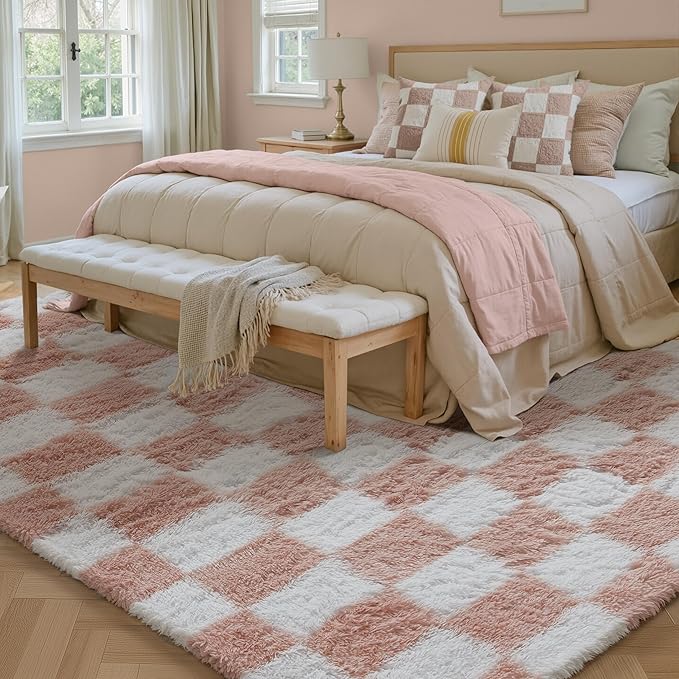 PureCozy Checkered Rug 5x8 for Living Room - Image 3