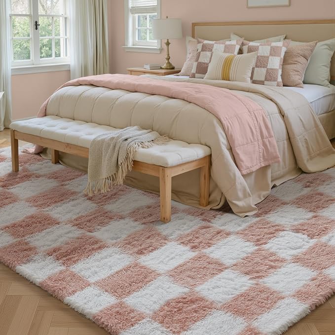 PureCozy Checkered Rug 6x9 for Living Room - Image 3