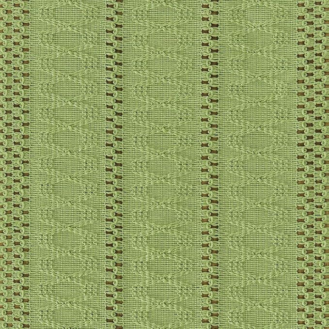 Macrame Style Boho Table Runner, 12x72 Inch Green | Woven Boho Table Runner - Image 6