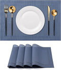 Placemats Set of 4 Washable Indoor | Outdoor Vinyl Place Mats by CADONO