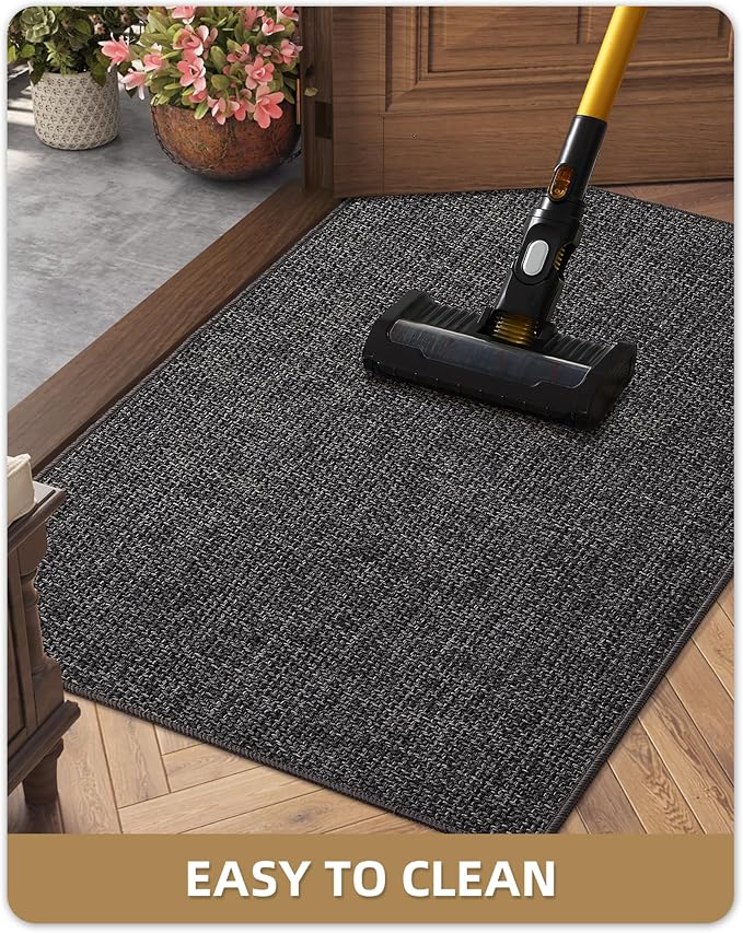 Color&Geometry Ultra Thin Indoor Door Mat 17"x30", Non Slip Rubber Backed Dirt - Image 7