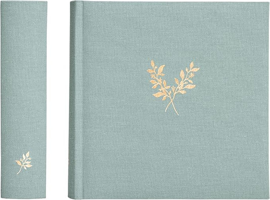 Elegant Linen Photo Album - 200 Acid-Free Pockets for 4x6 Pics - Perfect for Weddings & Gifts