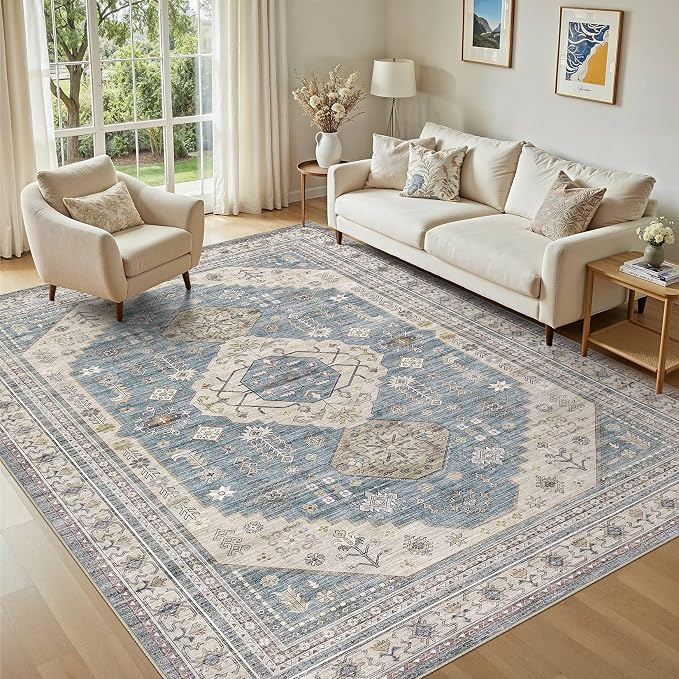 5x7 Washable Area Rug, Large Rugs by JessibouAreaRug