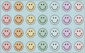 Flagship Carpets Pastel Rainbow Smileys Criss-Cross Applesauce Educational Area by FlagshipCarpets
