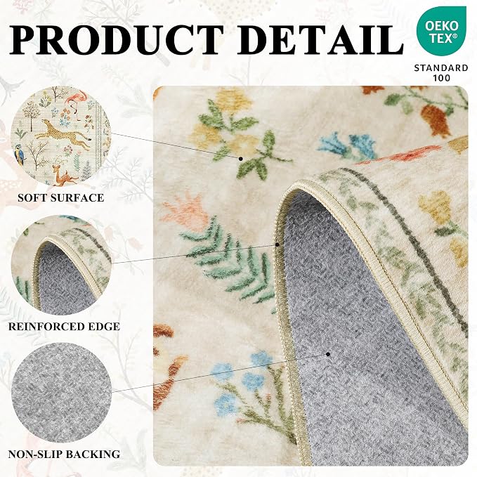 DUKINO Runner Rug, 2x7 Washable Kitchen Rugs - Image 4