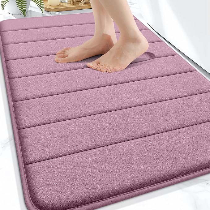 OLANLY Memory Foam Bath Mat 30x20, Super Soft Absorbent Bathroom Rugs, Quick Dry by OLANLY
