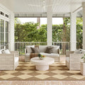 Nuloom Outdoor Performance Collection Sabina Brown/Ivory, High Traffic by nuLOOM