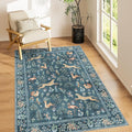 DUKINO 4x6 Rug, Washable Animal Area Rug by DUKINO