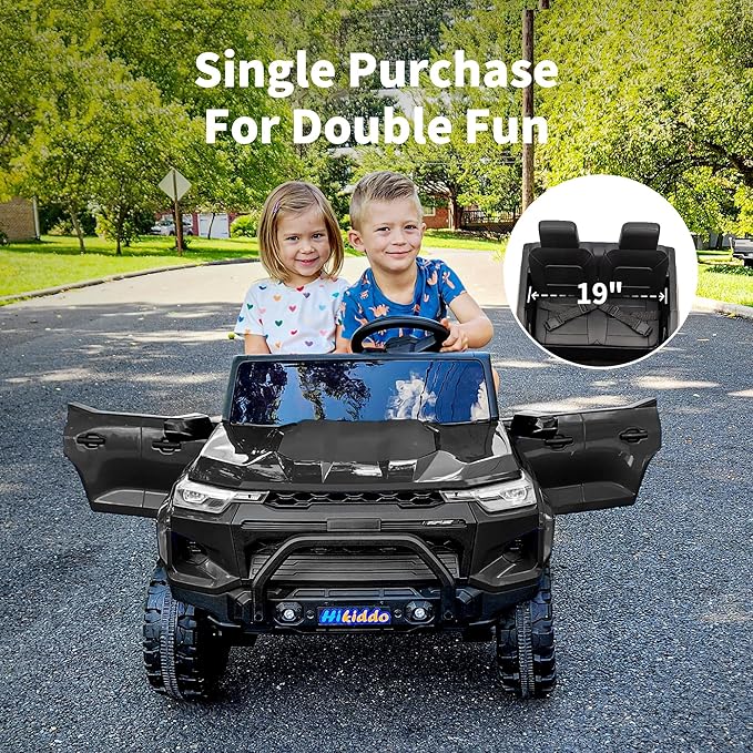 24V 10Ah Ride on Toy for Big Kids, 4WD 2 Seater Electric SUV Kids Car to Drive w/Remote Control, 4x200W Motors - Black