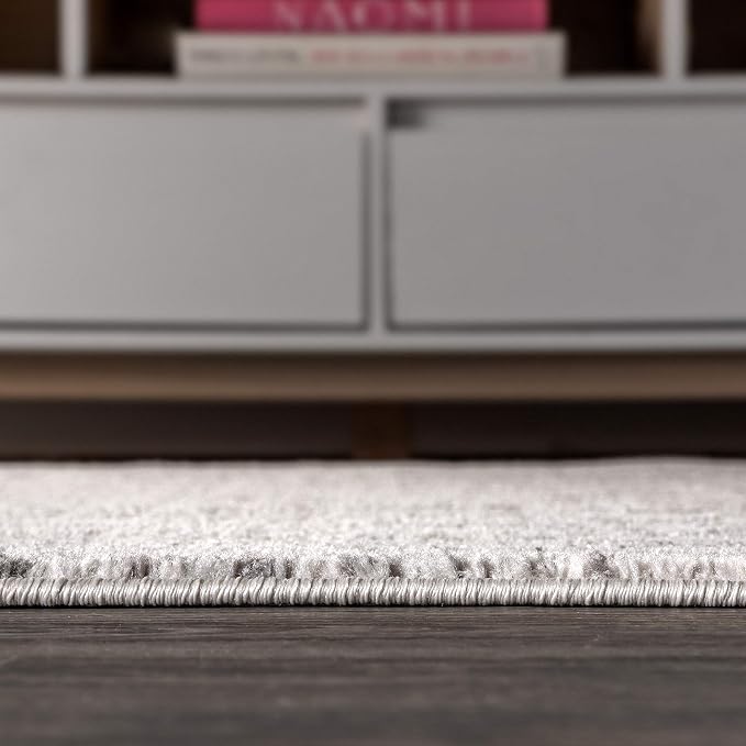 JONATHAN Y Boho Vintage Diamond Cream/Gray Square Area Rug 7X7 ft, Moroccan Hype - Image 6
