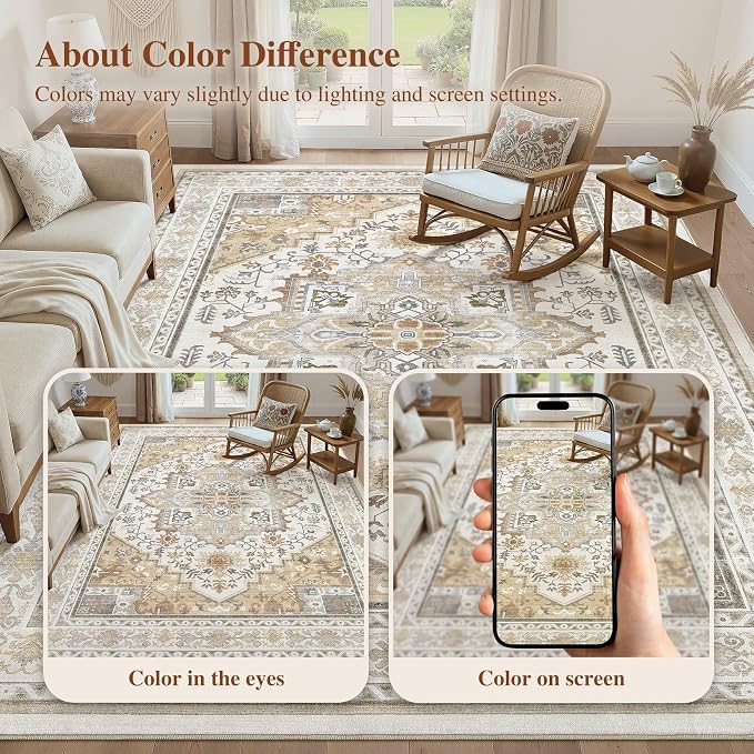 UERMEI 9x12 Area Rug for Living Room - Image 9