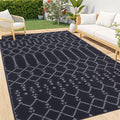 Smiry Outdoor Rug 9x12 ft, Waterproof Reversible Plastic Straw Rugs, Boho by Smiry