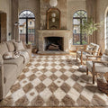 PureCozy Brown 6x9 Area Rug for Living Room Washable Non Slip Neutral Soft by PureCozy