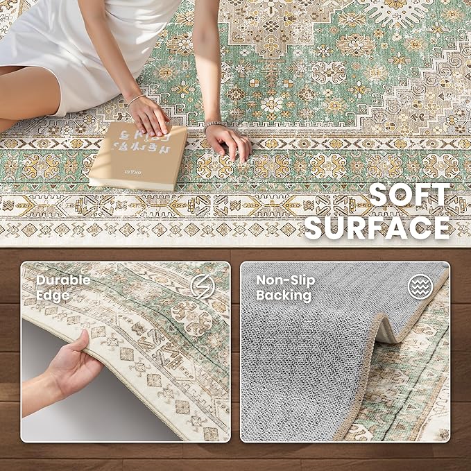 zesthome 6x9 Area Rug, Super Soft Washable Rugs - Image 6