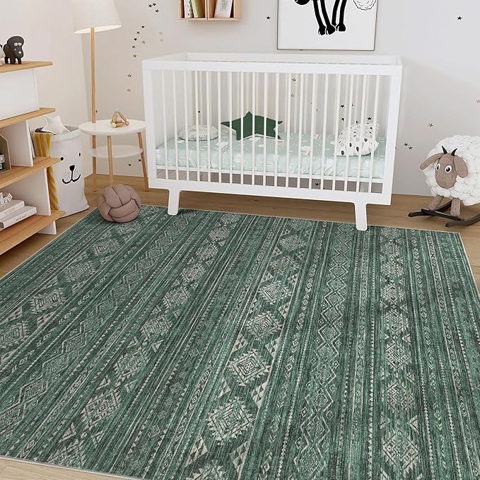 Nakagishi 8X10 Area Rugs Living Room: Washable Boho Large Neutral Modern Soft - Image 7
