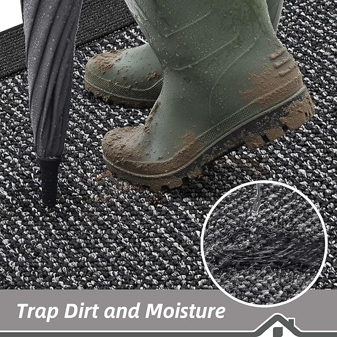 BEQHAUSE Indoor Door Mat 36" x 60", Dirt Trapper Door Mats Non-Slip Entryway - Image 3