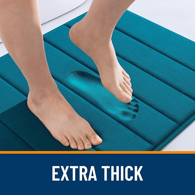 OLANLY Memory Foam Bath Mat 44x32, Super Soft Absorbent Bathroom Rugs, Quick Dry - Image 6