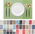 Placemats Set of 6 Washable Indoor | Outdoor Vinyl Place Mats by CADONO