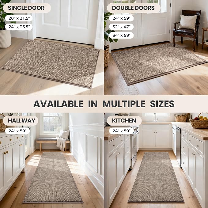 PURRUGS Dirt Trapping Door Mat 32" x 47", Non-Slip Machine Washable Entry Rug - Image 9