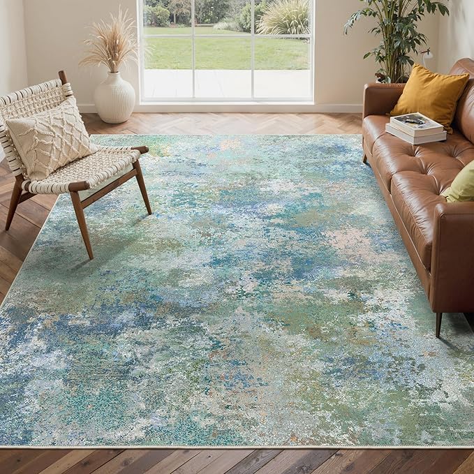 BEIMO Area Rugs 7'6"x9'6" for Living Room Bedroom, Modern Abstract Machine - Image 2