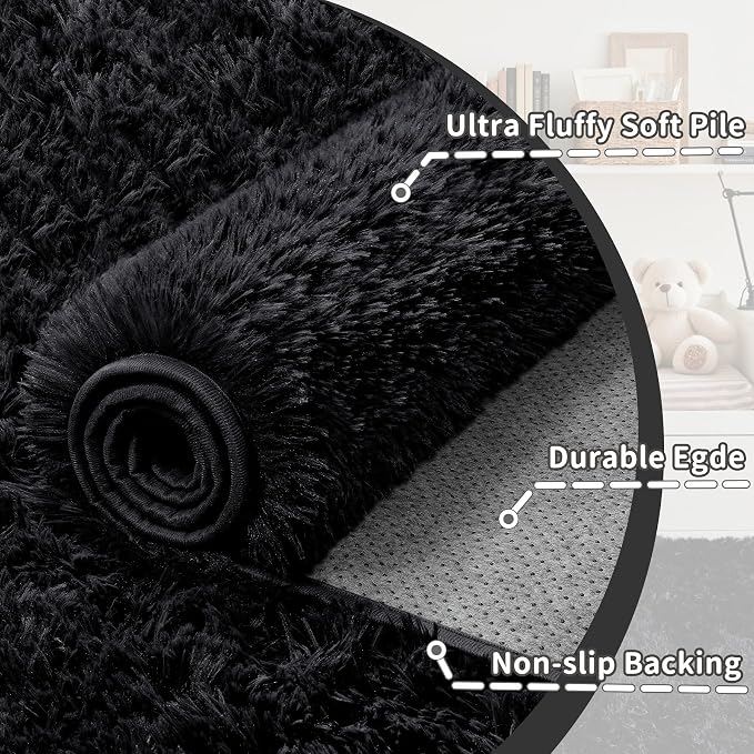 8x10 Area Rug for Living Room: Ultra Soft Fluffy Rug Modern Large Thicked Shag - Image 7