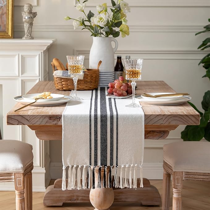 Boho Table Runner for Modern Farmhouse Decor, Dining Table décor 13 x 72 Inch - Image 3