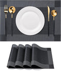 Placemats Set of 4 Washable Indoor | Outdoor Vinyl Place Mats by CADONO