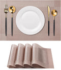 Placemats Set of 4 Washable Indoor | Outdoor Vinyl Place Mats by CADONO