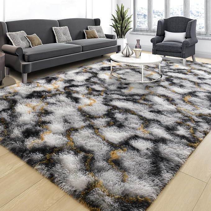 Tepook Fluffy Large Rugs for Living Room, Area Rug 6x9 Soft Carpet for Bedroom - Image 3