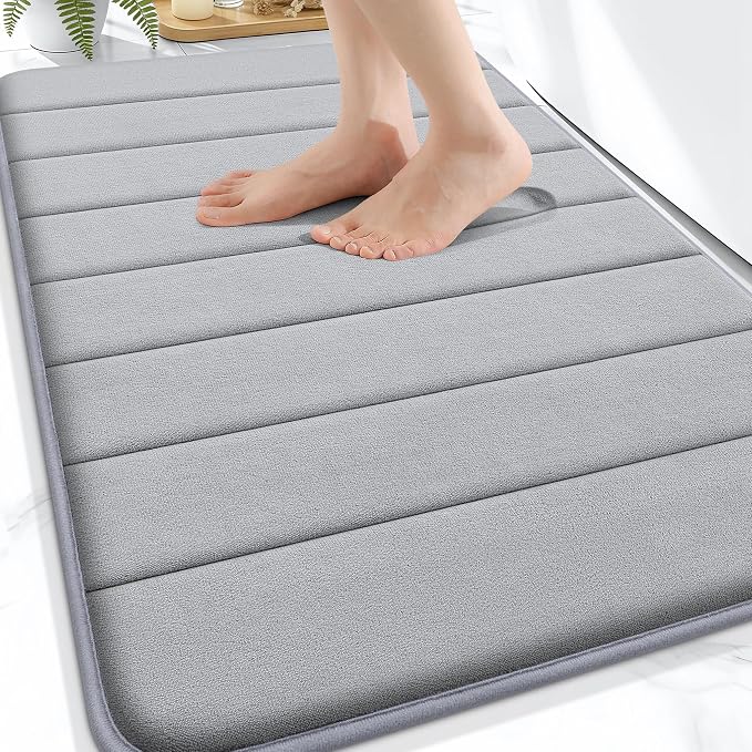 OLANLY Memory Foam Bath Mat 30x20, Super Soft Absorbent Bathroom Rugs, Quick Dry by OLANLY