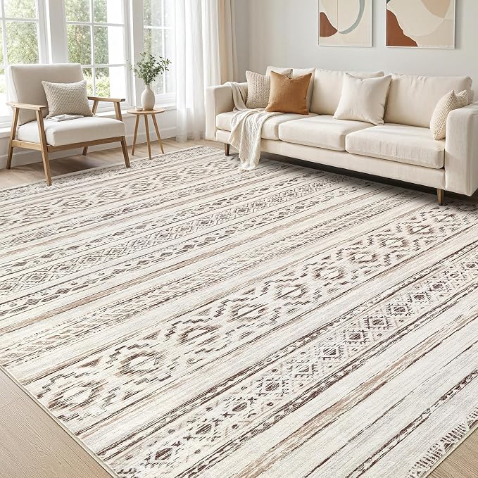 cotiled 9x12 Area Rugs Living Room Rug: Washable Boho Rugs by COTILED